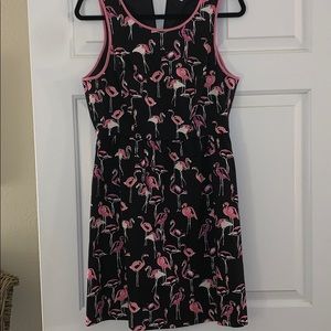 Black flamingo dress